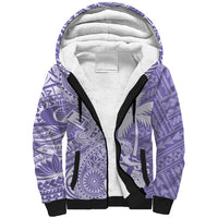Custom Indo Fijians Sherpa Hoodie Fiji ke Hindustani Polyneisan Paisley Purple Style LT9 Unisex Purple - Polynesian Pride