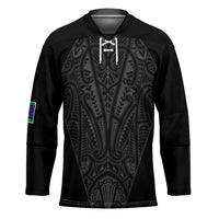 Queensland Maori Rugby Nga Hau e Wha Hockey Jersey Black Motif - Polynesian Pride