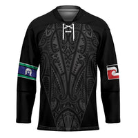 Queensland Maori Rugby Nga Hau e Wha Hockey Jersey Black Motif - Polynesian Pride