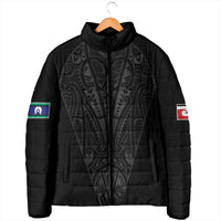 Queensland Maori Rugby Nga Hau e Wha Padded Jacket Black Motif - Polynesian Pride