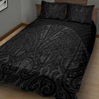 Queensland Maori Rugby Nga Hau e Wha Quilt Bed Set Black Motif