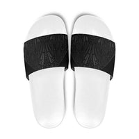 Queensland Maori Rugby Nga Hau e Wha Slide Sandals Black Motif - Polynesian Pride