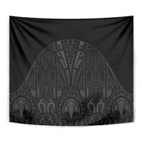 Queensland Maori Rugby Nga Hau e Wha Tapestry Black Motif
