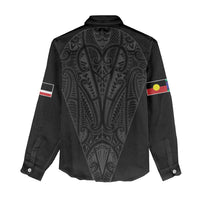 Queensland Maori Rugby Nga Hau e Wha Women Casual Shirt Black Motif