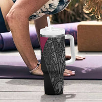 Queensland Maori Rugby Nga Hau e Wha Tumbler With Handle Maroon Motif