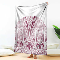 Queensland Maori Rugby Nga Hau e Wha Blanket White Motif