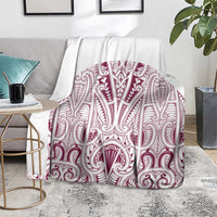 Queensland Maori Rugby Nga Hau e Wha Blanket White Motif