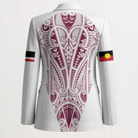 Queensland Maori Rugby Nga Hau e Wha Blazer White Motif - Polynesian Pride