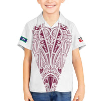 Queensland Maori Rugby Nga Hau e Wha Hawaiian Shirt White Motif