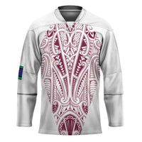 Queensland Maori Rugby Nga Hau e Wha Hockey Jersey White Motif - Polynesian Pride