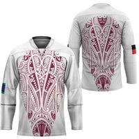 Queensland Maori Rugby Nga Hau e Wha Hockey Jersey White Motif - Polynesian Pride