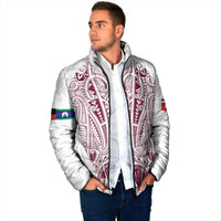 Queensland Maori Rugby Nga Hau e Wha Padded Jacket White Motif - Polynesian Pride