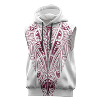 Queensland Maori Rugby Nga Hau e Wha Sleeveless Zip Hoodie White Motif - Polynesian Pride