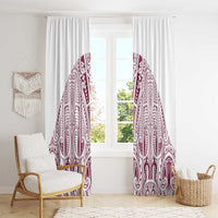 Queensland Maori Rugby Nga Hau e Wha Window Curtain White Motif