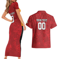 Custom British Lions-AUNZ Couples Matching Short Sleeve Bodycon Dress and Hawaiian Shirt Australia-New Zealand Indigenous Motif LT9 - Polynesian Pride
