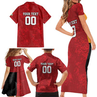 Custom British Lions-AUNZ Family Matching Short Sleeve Bodycon Dress and Hawaiian Shirt Australia-New Zealand Indigenous Motif LT9 - Polynesian Pride
