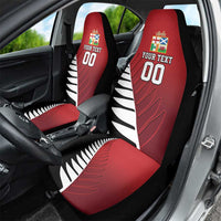 Custom British Lions New Zealand Car Seat Cover Half Black Fern