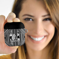 Fiji Custom Rugby National Heritage AirPods Case Black Traditional Masi Inspired