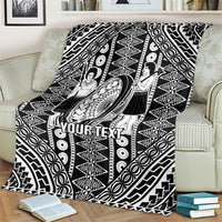 Fiji Custom Rugby National Heritage Blanket Black Traditional Masi Inspired