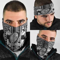 Fiji Custom Rugby National Heritage Neck Gaiter Black Traditional Masi Inspired