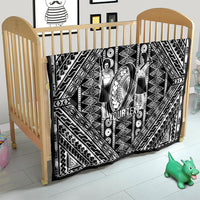 Fiji Custom Rugby National Heritage Quilt Black Traditional Masi Inspired