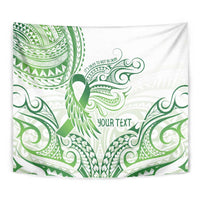 Its Okay Green Ribbon Personalised Tapestry Polynesian Depression Awareness