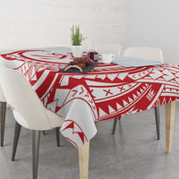 Know Your Status Red Ribbon Personalised Tablecloth Polynesian AIDS Awareness