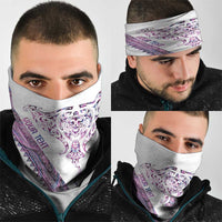 Mawhero Paua shell Kowhaiwhai Taniko Personalised Neck Gaiter Manta Ray Shark-Turtle Maori Tribal Style
