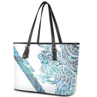 Kahui Whetu Paua shell Kowhaiwhai Taniko Personalised Leather Tote Bag Taniwha Maori Tribal Style