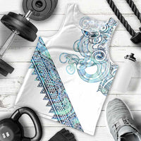 Kahui Whetu Paua shell Kowhaiwhai Taniko Personalised Men Tank Top Taniwha Maori Tribal Style