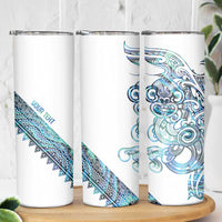 Kahui Whetu Paua shell Kowhaiwhai Taniko Personalised Skinny Tumbler Taniwha Maori Tribal Style LT9 - Polynesian Pride