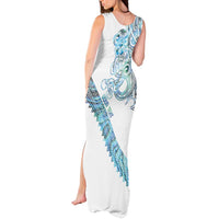Kahui Whetu Paua shell Kowhaiwhai Taniko Personalised Tank Maxi Dress Taniwha Maori Tribal Style