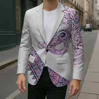 Mawhero Paua shell Kowhaiwhai Taniko Personalised Blazer Taniwha Maori Tribal Style