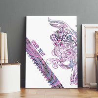 Mawhero Paua shell Kowhaiwhai Taniko Personalised Canvas Wall Art Taniwha Maori Tribal Style