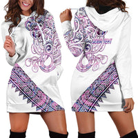 Mawhero Paua shell Kowhaiwhai Taniko Personalised Hoodie Dress Taniwha Maori Tribal Style LT9 - Polynesian Pride