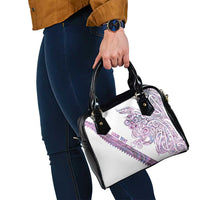 Mawhero Paua shell Kowhaiwhai Taniko Personalised Shoulder Handbag Taniwha Maori Tribal Style