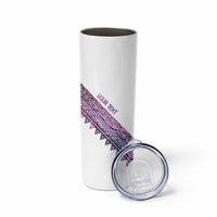 Mawhero Paua shell Kowhaiwhai Taniko Personalised Skinny Tumbler Taniwha Maori Tribal Style LT9 - Polynesian Pride