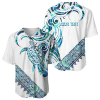 Kahui Whetu Paua shell Kowhaiwhai Taniko Personalised Baseball Jersey Turtle Tattoo Maori Tribal Style LT9 - Polynesian Pride