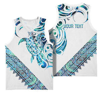 Kahui Whetu Paua shell Kowhaiwhai Taniko Personalised Basketball Jersey Turtle Tattoo Maori Tribal Style