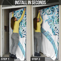 Kahui Whetu Paua shell Kowhaiwhai Taniko Personalised Door Cover Turtle Tattoo Maori Tribal Style