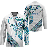Kahui Whetu Paua shell Kowhaiwhai Taniko Personalised Hockey Jersey Turtle Tattoo Maori Tribal Style