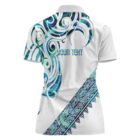 Kahui Whetu Paua shell Kowhaiwhai Taniko Personalised Women Polo Shirt Turtle Tattoo Maori Tribal Style LT9 - Polynesian Pride