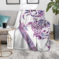 Mawhero Paua shell Kowhaiwhai Taniko Personalised Blanket Turtle Tattoo Maori Tribal Style
