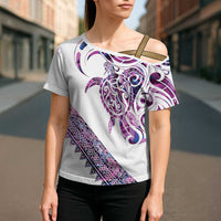 Mawhero Paua shell Kowhaiwhai Taniko Personalised Cross Shoulder Shirt Turtle Tattoo Maori Tribal Style