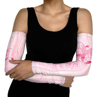 Breast Cancer Awareness Arm Sleeves Maile Pikake Lokelani Crown Flower Lei Inspired