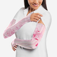 Breast Cancer Awareness Arm Sleeves Maile Pikake Lokelani Crown Flower Lei Inspired