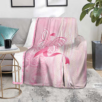 Breast Cancer Awareness Blanket Maile Pikake Lokelani Crown Flower Lei Inspired