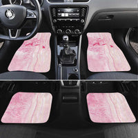 Breast Cancer Awareness Car Mats Maile Pikake Lokelani Crown Flower Lei Inspired