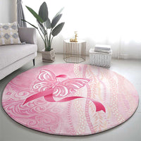 Breast Cancer Awareness Round Carpet Maile Pikake Lokelani Crown Flower Lei Inspired LT9 - Polynesian Pride