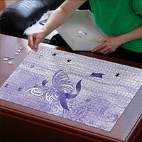Epilepsy Awareness Puzzle Maile Pikake Lokelani Crown Flower Lei Inspired